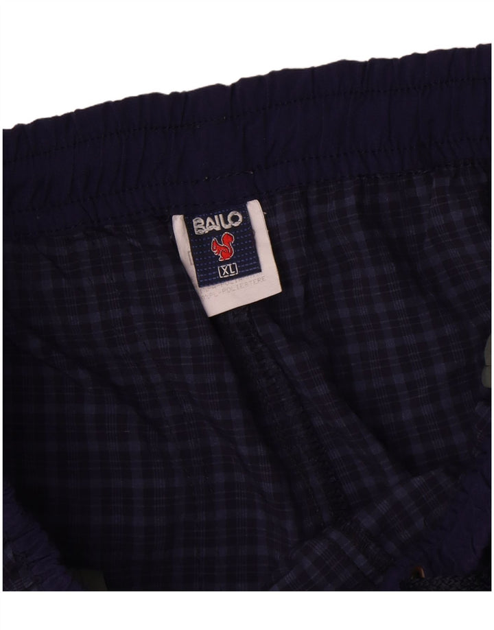Bailo Pantalon Cargo Droit XL Bleu Marine à Carreaux Polyamide Homme