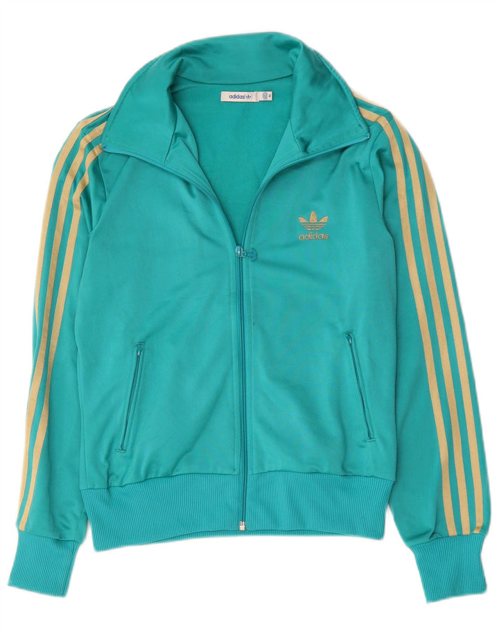 Adidas Veste de survêtement graphique pour femme IT 46 Vert moyen Polyester