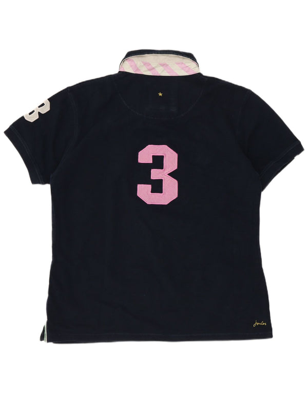 Joules Polo Graphique Femme UK 18 XL Bleu Marine Coton