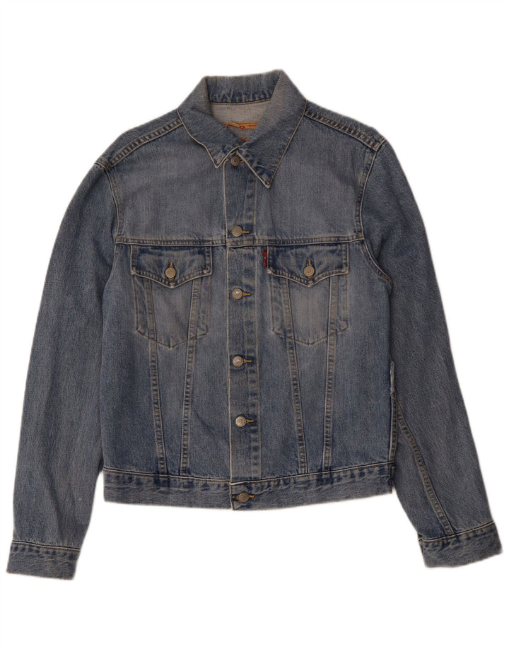 LEVI'S Veste en Jean Homme UK 38 Bleu Moyen Coton