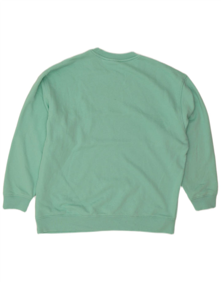 Adidas Sweat-shirt surdimensionné pour femme UK 12/14 Vert moyen Colourblock