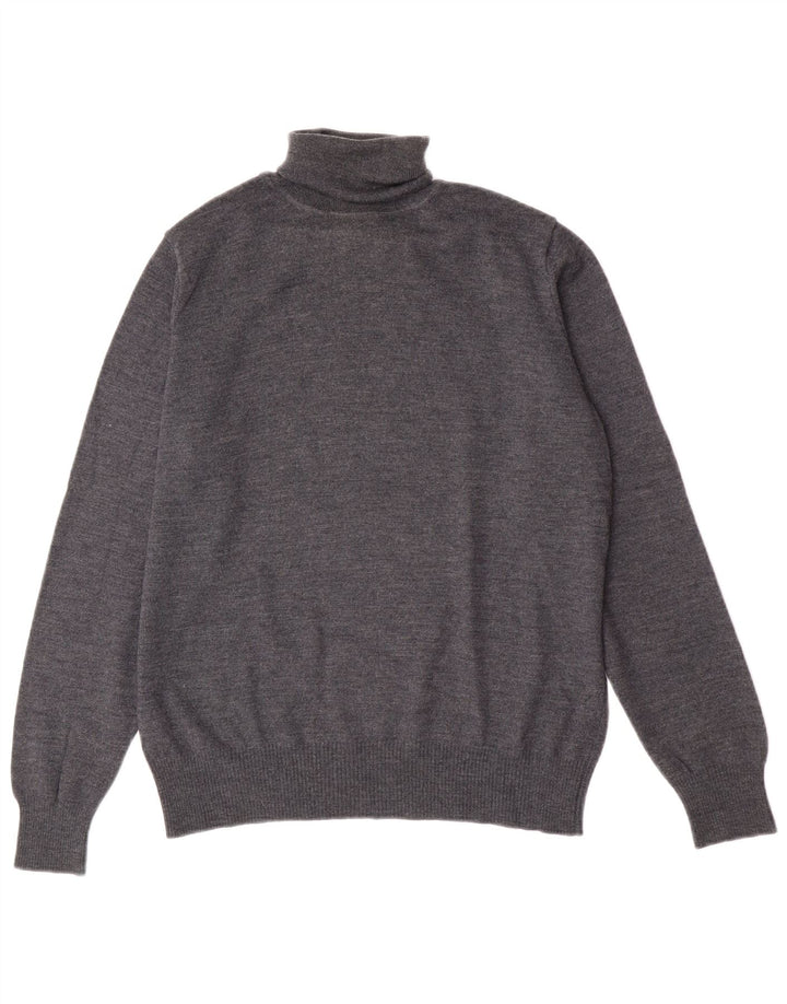 Zara Pull Col Roulé Homme Gris Moyen