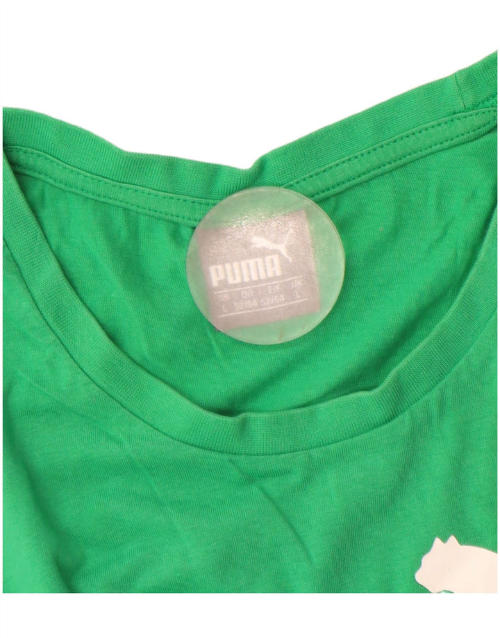 Puma Débardeur Graphic Homme Vert Large Coton