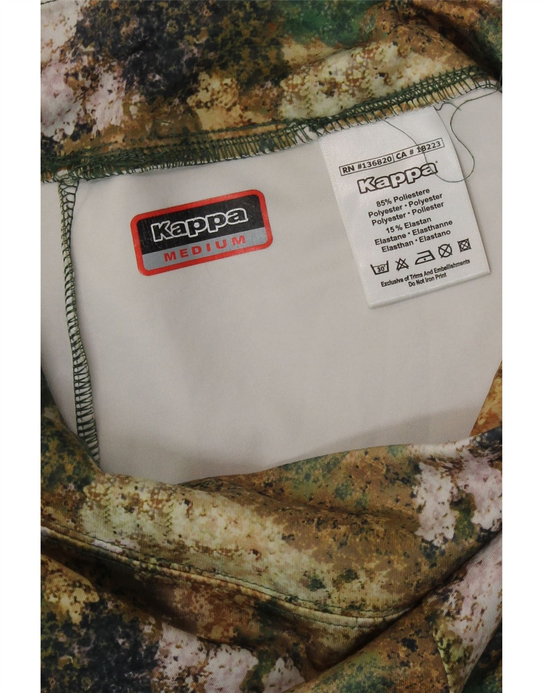 Kappa Leggings Femme UK 44 Medium Multicolore Camouflage Polyester