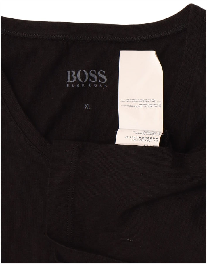 HUGO BOSS Homme T-Shirt Top XL Noir Coton