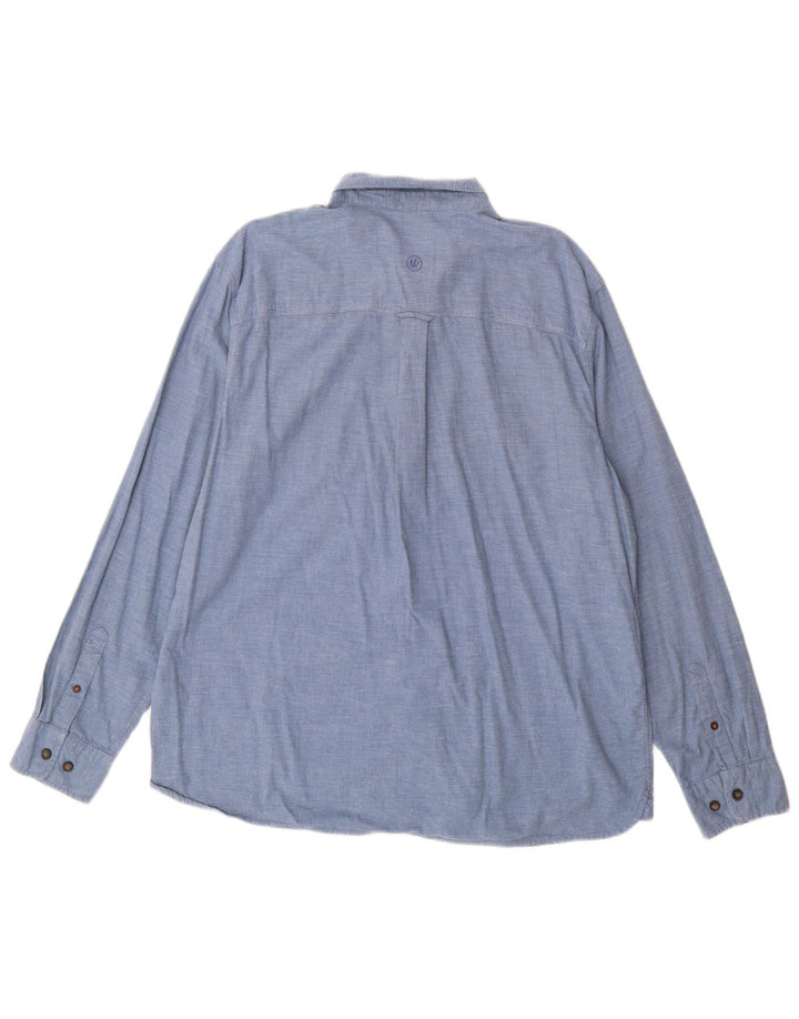 Chemise homme Fat Face 2XL coton à fines rayures bleu