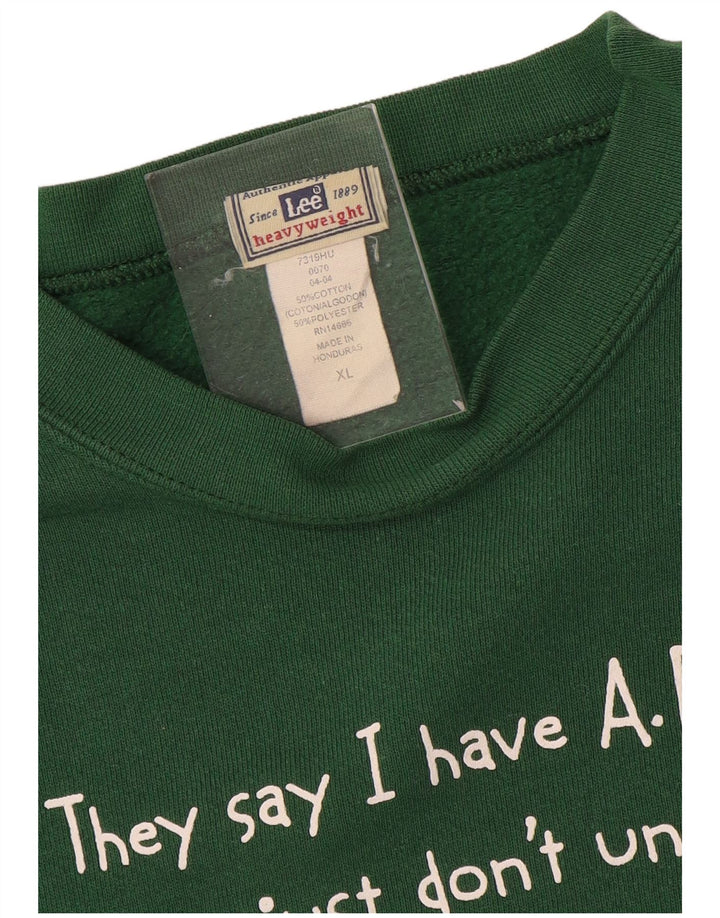 Lee Sweat-shirt graphique pour homme XL en coton vert
