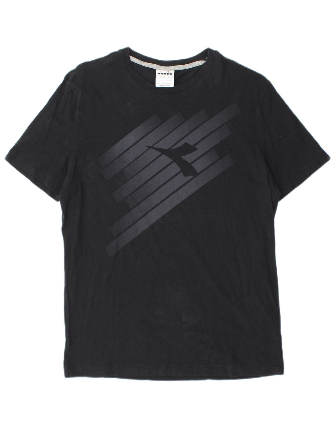 Diadora T-Shirt Graphique Haut Noir Moyen Coton Homme