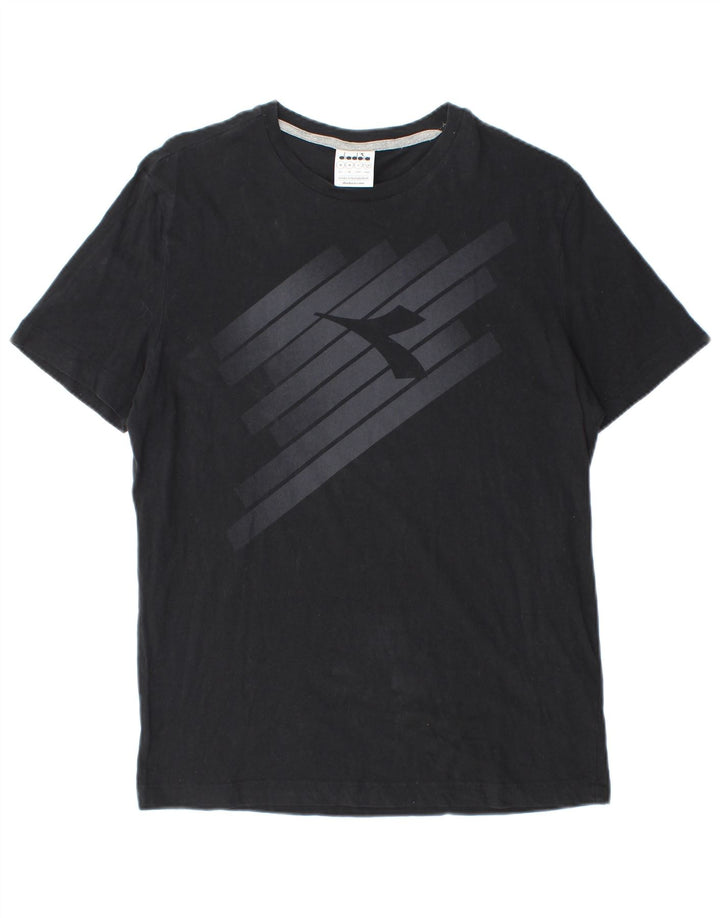 Diadora T-Shirt Graphique Haut Noir Moyen Coton Homme
