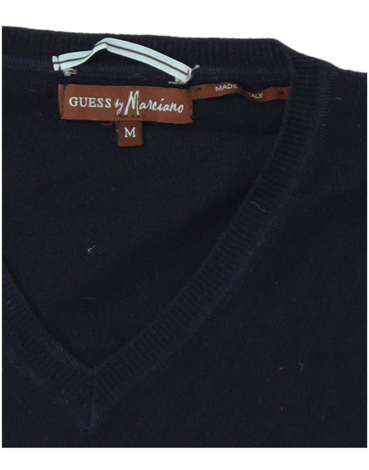 Guess By Marciano Pull Col V Homme Bleu Marine Moyen