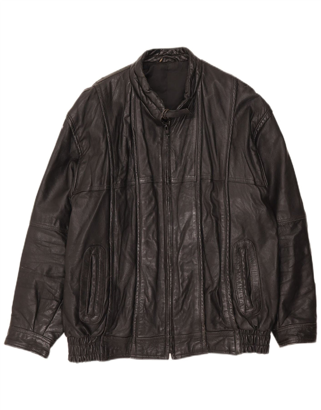 Pointers Veste en cuir bomber pour homme UK 36 Petit cuir noir