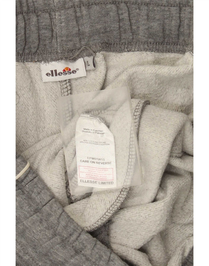 Ellesse Pantalon de survêtement pour femme UK 14 Large Gris Coton