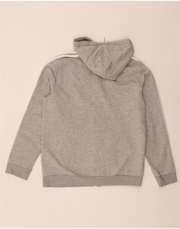 Adidas Pull à capuche zippé pour homme Gris moyen moucheté