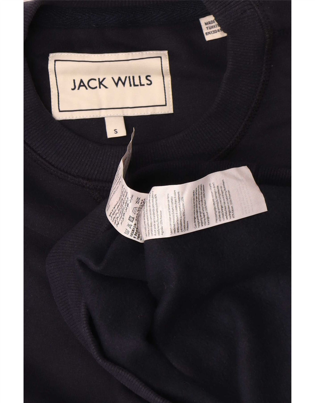 Jack Wills Sweat-shirt pour homme en coton bleu marine Taille S