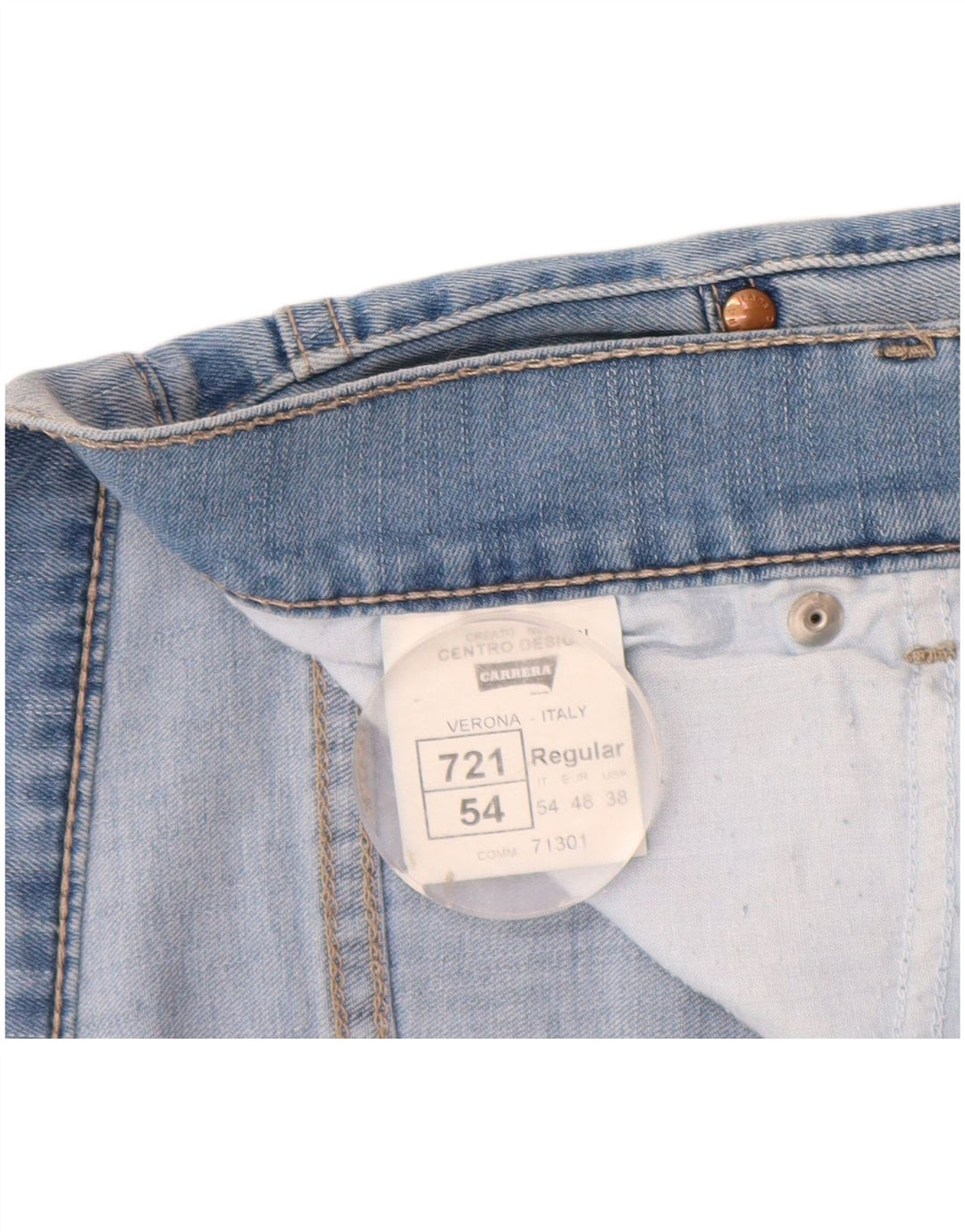 Carrera Short en Jean 721 W38 XL Bleu Coton Homme