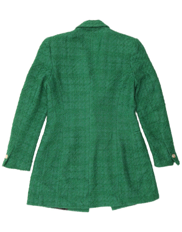 Zara Femme Pardessus UK 10 Petit Acrylique Vert