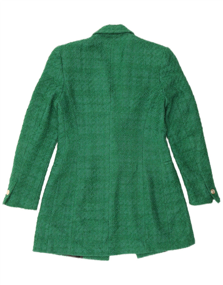 Zara Femme Pardessus UK 10 Petit Acrylique Vert