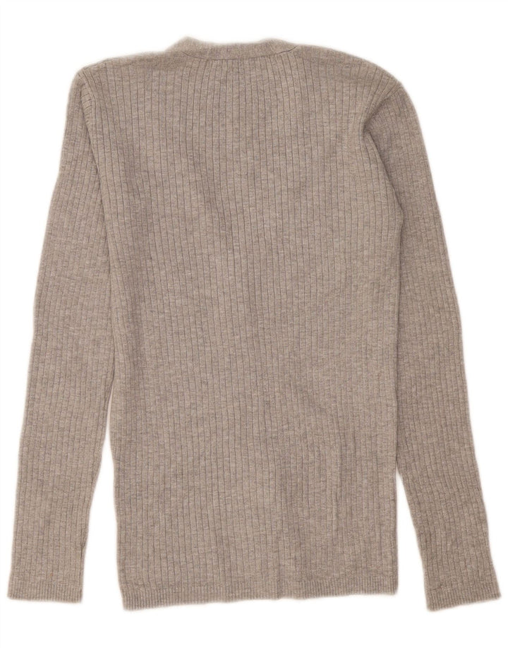 Zara Cardigan Femme Pull UK 14 Large Gris