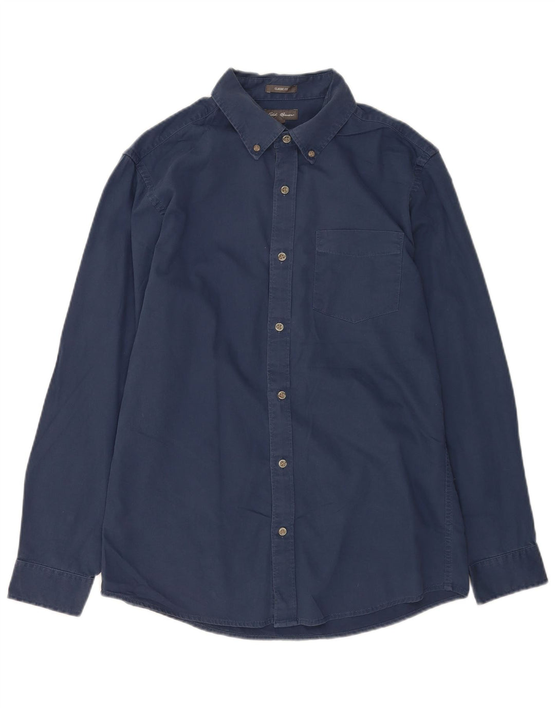 Eddie Bauer Chemise coupe classique pour homme en coton bleu marine moyen