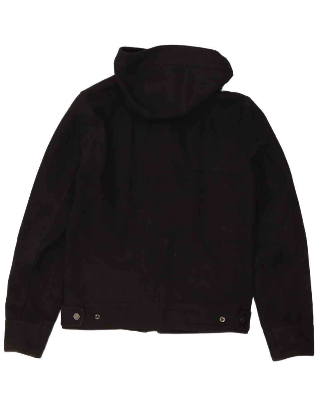 CALVIN KLEIN JEANS Veste bomber à capuche pour homme UK 38 Laine noire moyenne