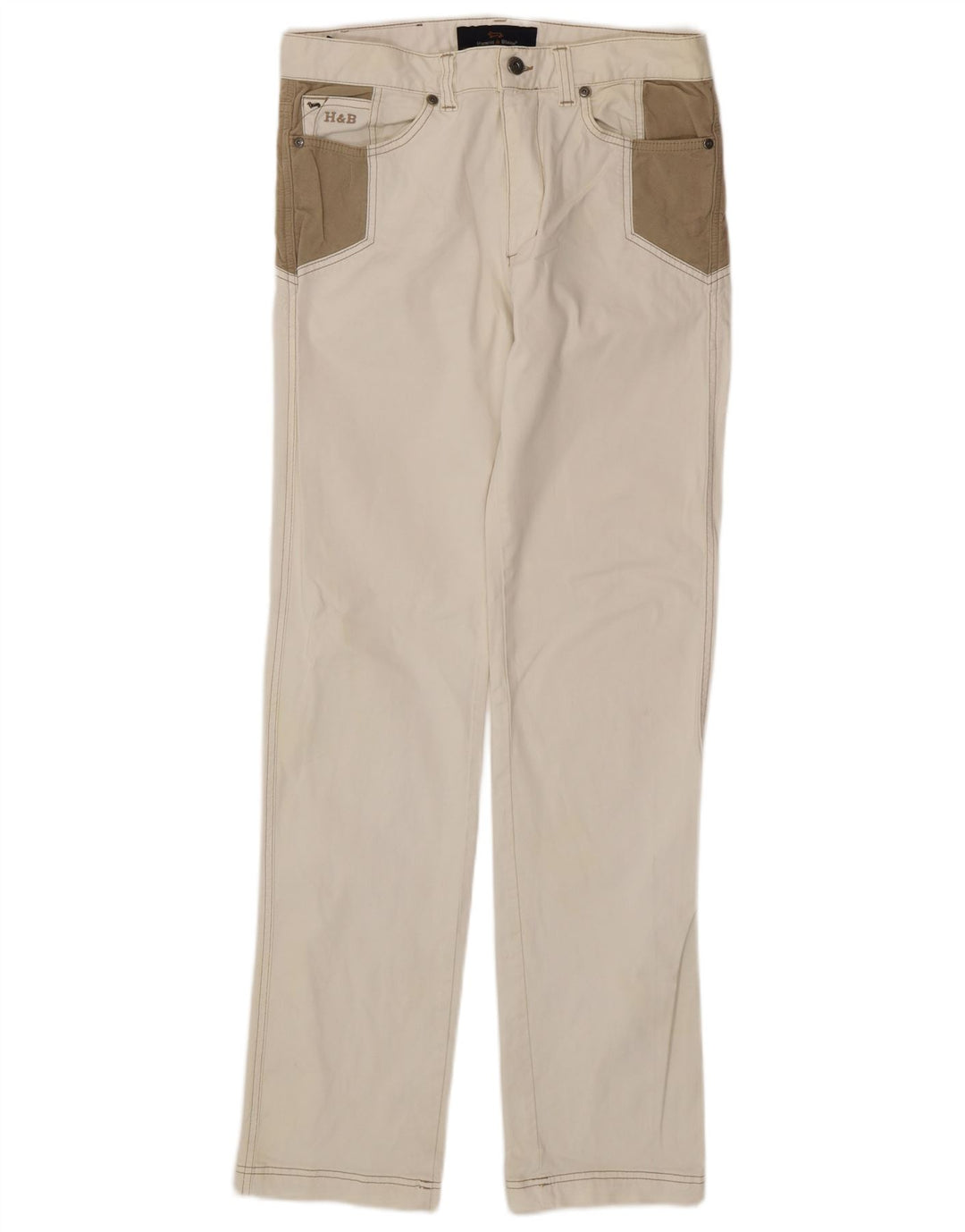 HARMONT & BLAINE Pantalon décontracté pour homme IT 48 Medium W33 L34 Blanc
