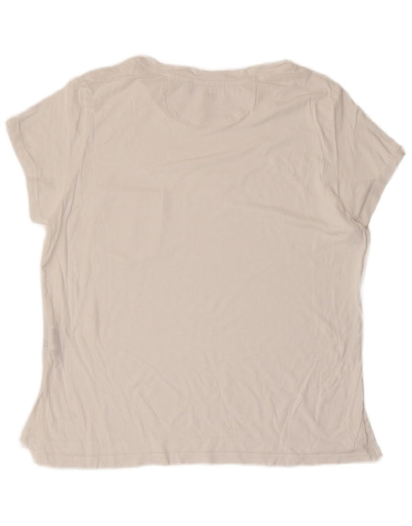 G-STAR Femme T-Shirt Top UK 14 Medium Blanc Viscose