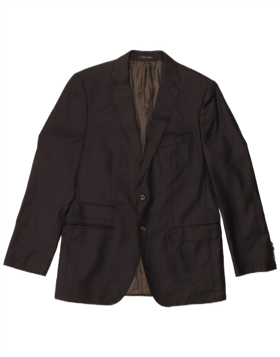 Zara Mens Classics 2 Bouton Blazer Veste EU 50 Laine Noir Moyen