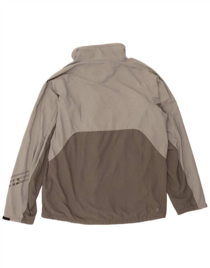 Adidas Veste de pluie pour homme UK 40 Large Gris Colorblock Nylon