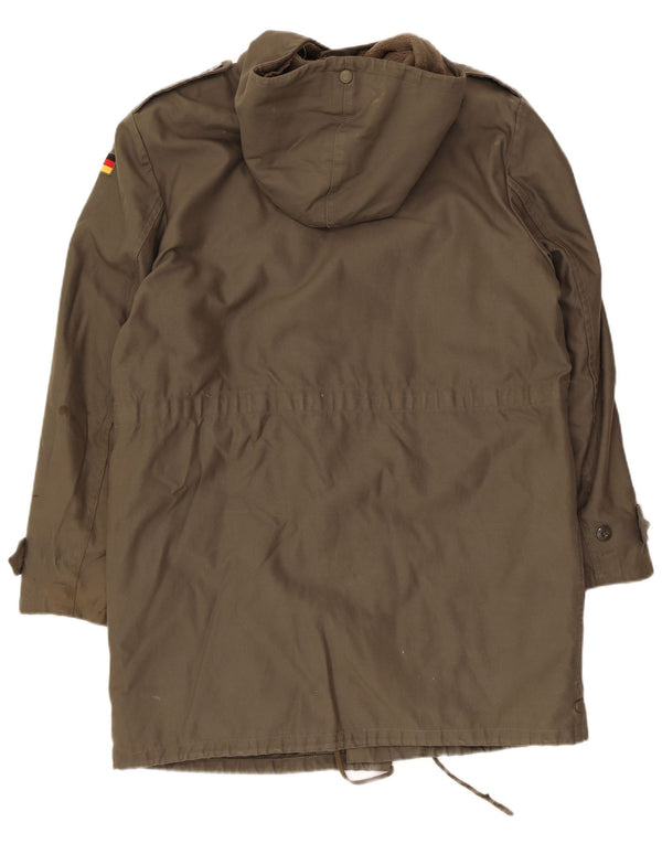 vintage Mens Militaire À Capuchon Sherpa Parka Veste UK 38 Kaki Moyen