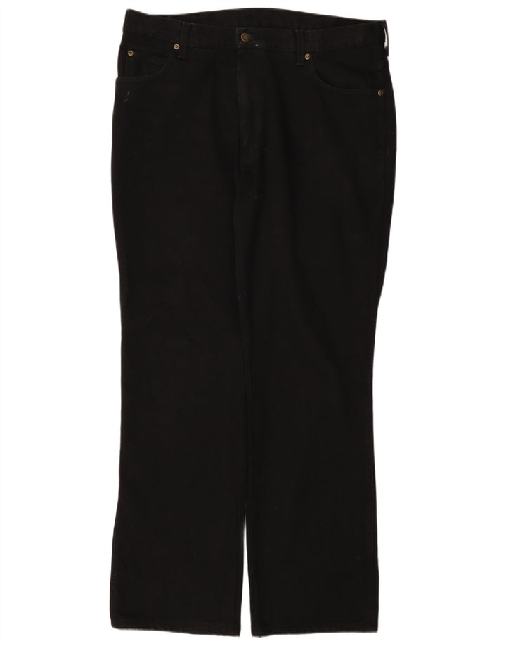 Wrangler Jean droit régulier pour hommes W38 L32 coton noir