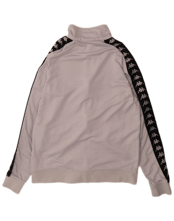 Kappa Veste de survêtement graphique pour femme UK 16 Large Gris Colorblock