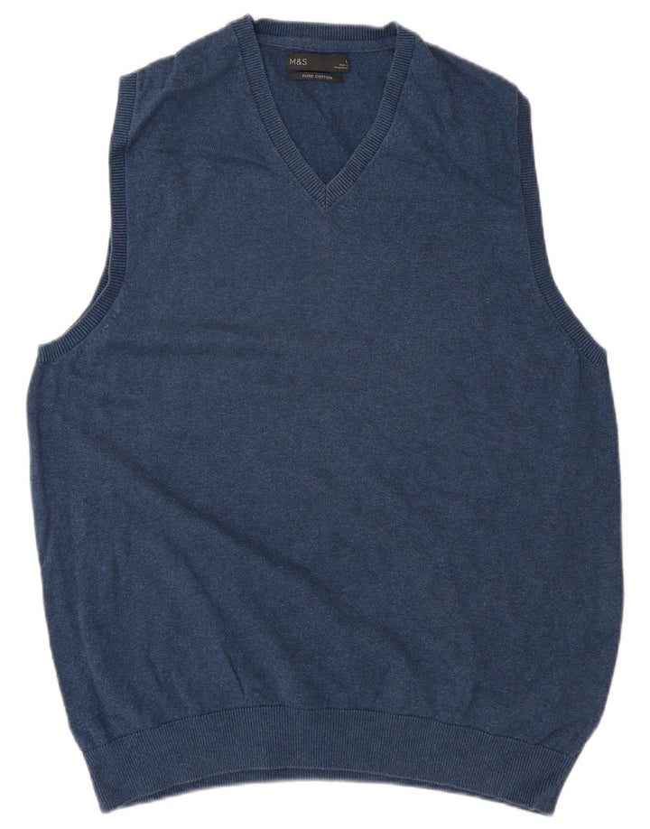 Marks & Spencer Débardeur pour homme en coton bleu marine Taille L