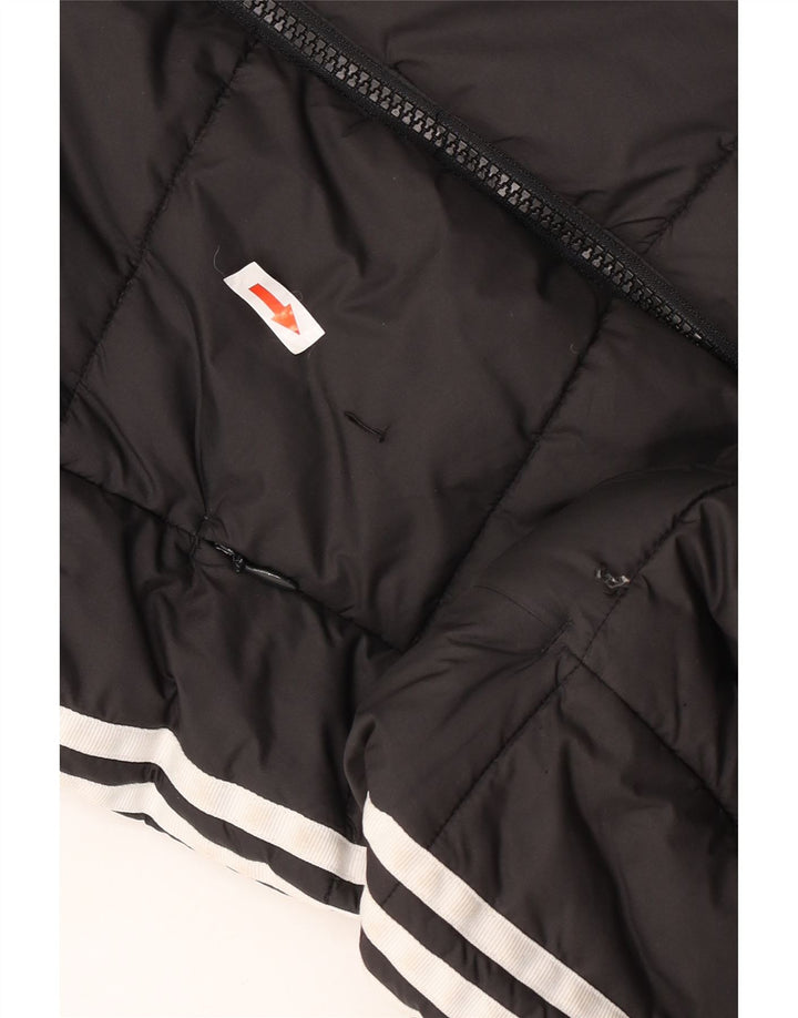 Adidas Veste rembourrée à capuche pour femme UK 10 Petit Noir Polyester