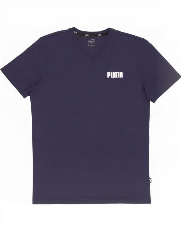 Puma Mens T-Shirt Top Small Navy Blue Cotton