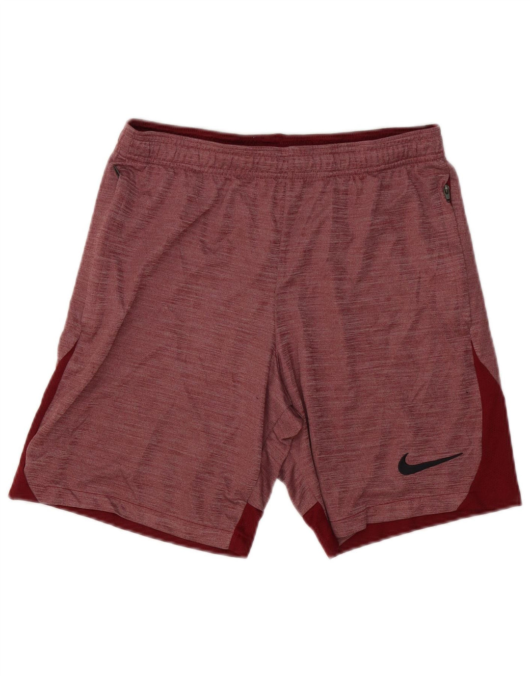 NIKE Short de sport Dri Fit Slim Fit pour homme - Bordeaux moyen - Colorblock