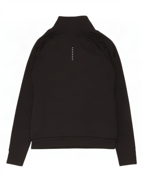 Nike Dri Fit Graphic Sweat-shirt à col zippé pour femme UK 6 XS Noir