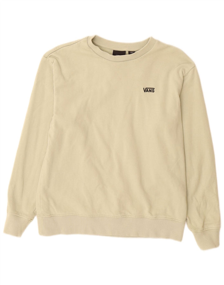 VANS Sweat-shirt pour femme UK 10 Petit coton beige