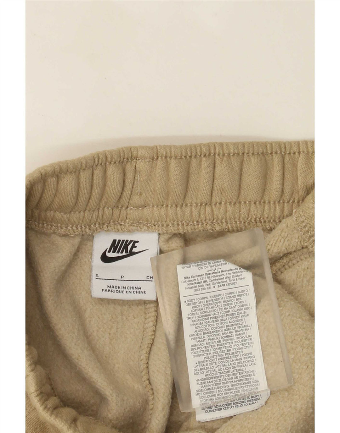 Nike Pantalon de survêtement cargo pour homme en coton beige Taille S