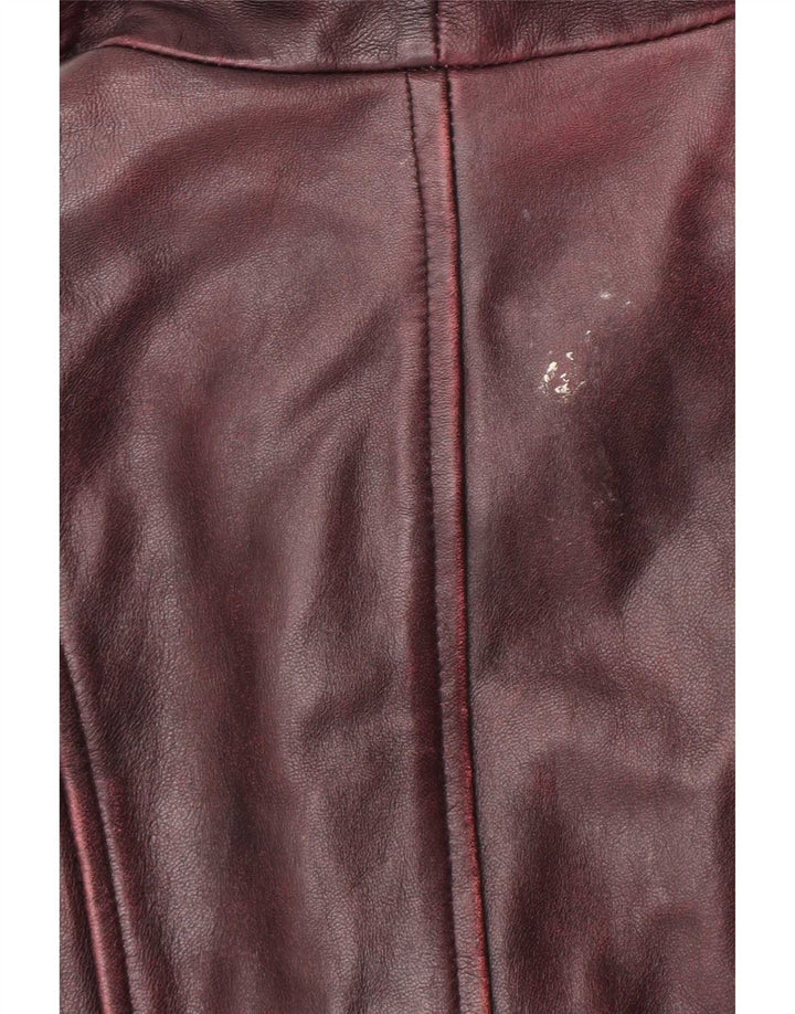 Gipsy by Mauritius Manteau en cuir pour femme UK 12 Bordeaux moyen