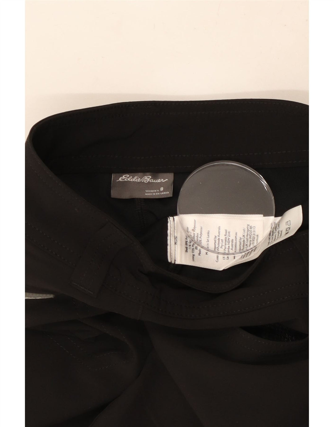 EDDIE BAUER Mini jupe femme US 8 Medium W30 Noir Polyester