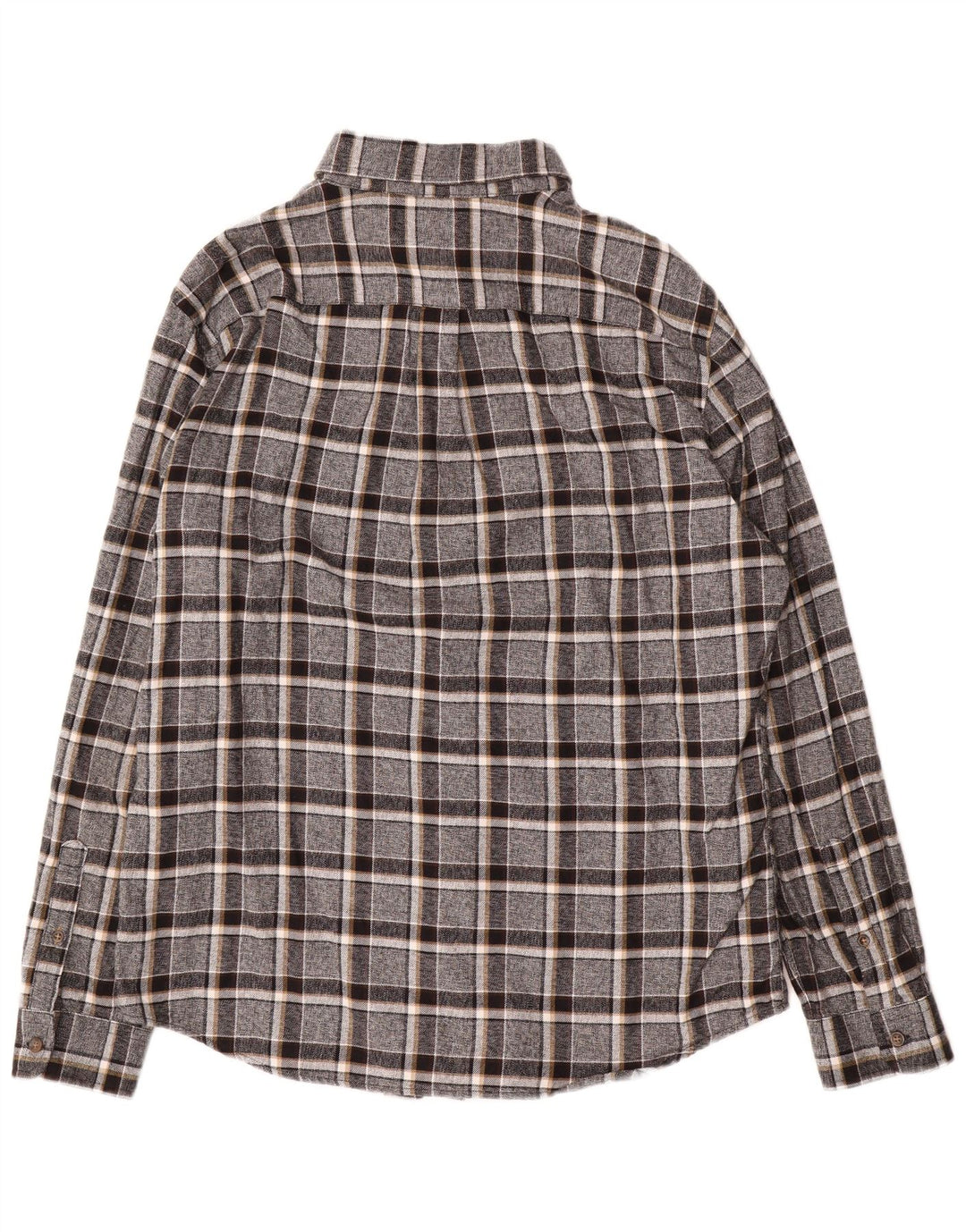 Marks & Spencer Chemise en flanelle pour homme en coton à carreaux gris