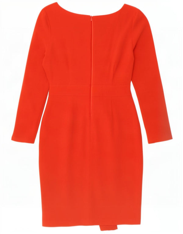 Coast Robe fourreau à manches longues pour femme UK 12 Triacétate rouge moyen