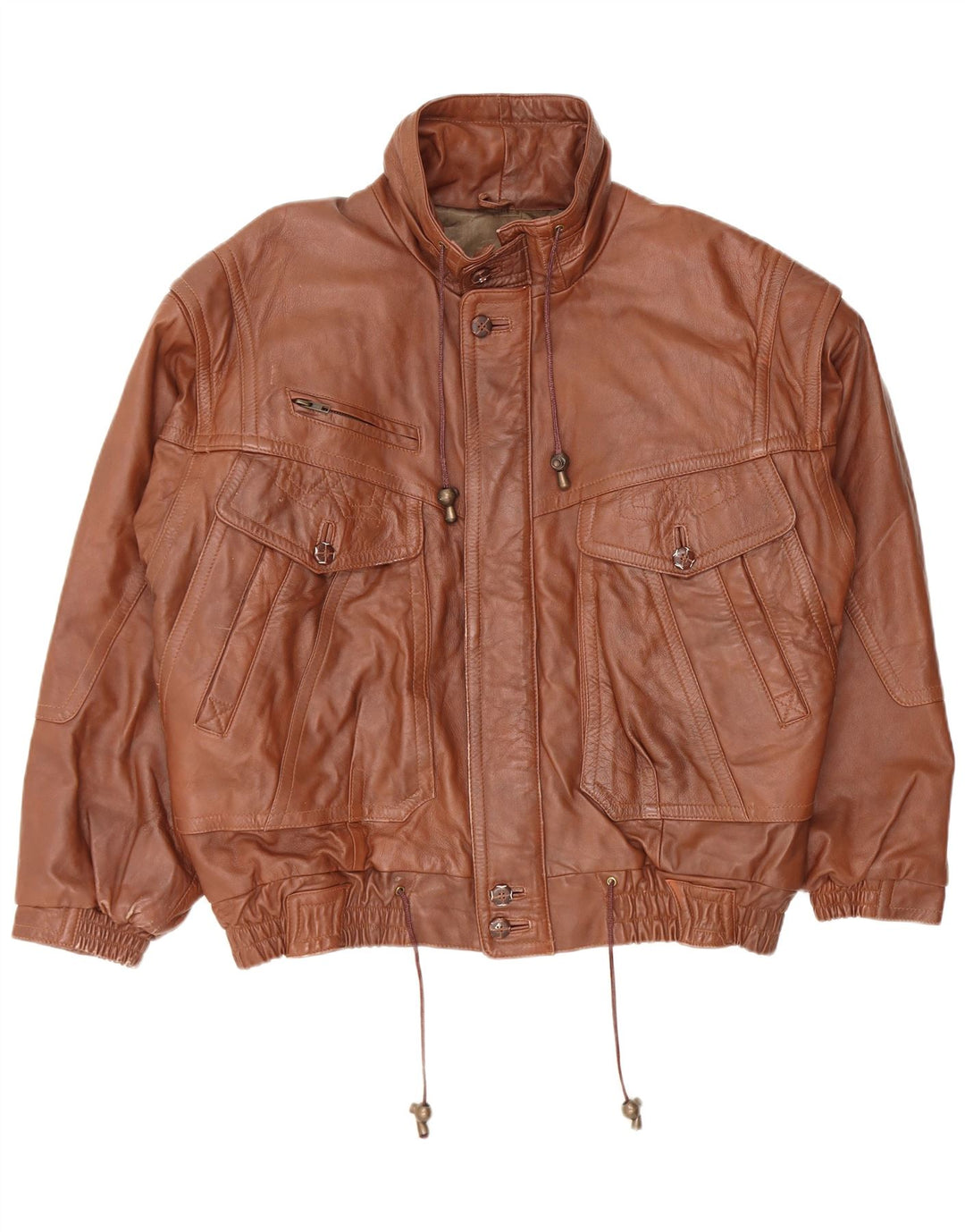 veste en cuir homme vintage UK 40 Grand Marron