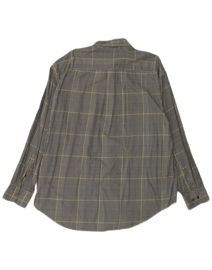 Nautica Chemise en flanelle pour homme XL Gris à carreaux en coton