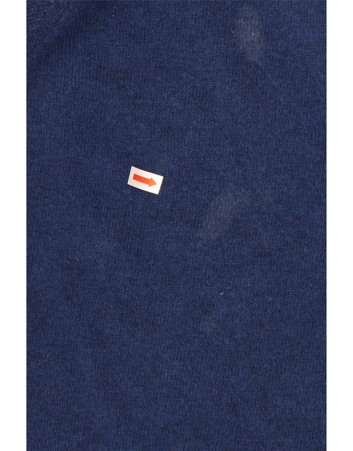 Barbour Pull à col rond pour homme Petit en laine d'agneau bleu marine