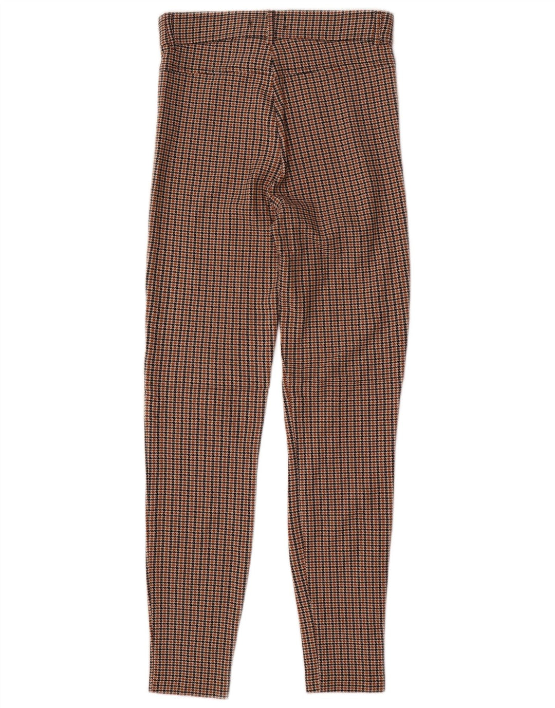 Zara Pantalon décontracté slim pour femme Medium W28 L28 Marron pied-de-poule