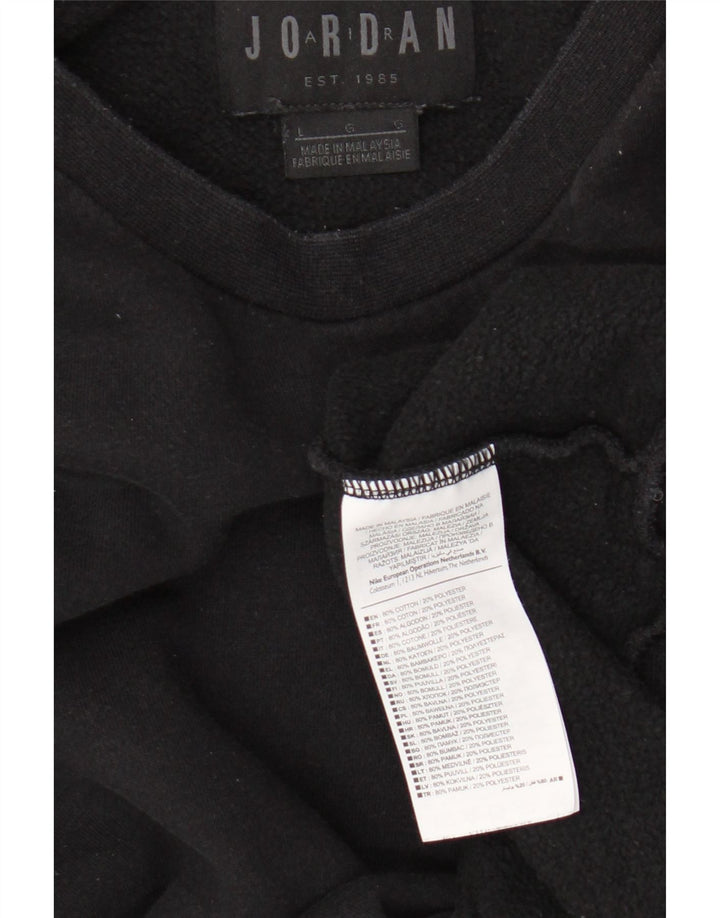 Jordan Sweat-shirt pour homme en coton noir Taille L