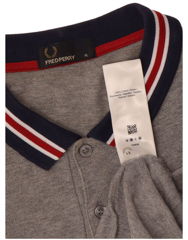 Fred Perry Polo Homme XL Gris Coton