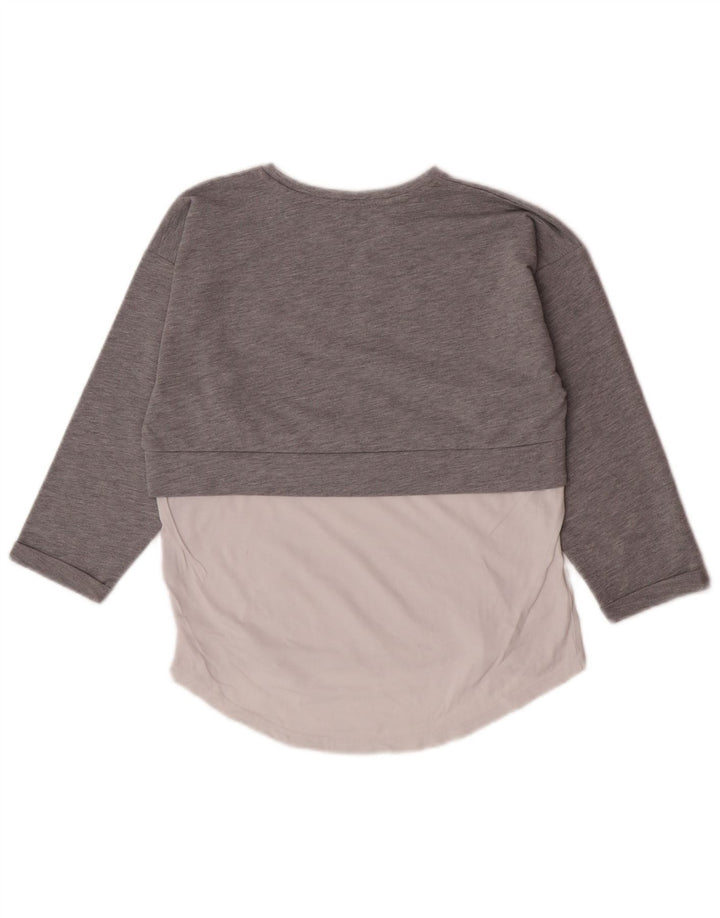 Guess Haut graphique pour femme à manches 3/4 UK 10 Small Gris
