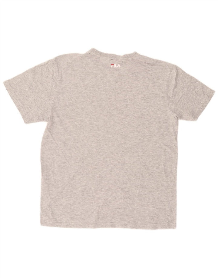 Fila T-Shirt Graphique Homme Gris Moyen Coton